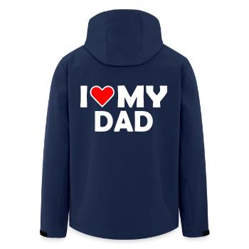 I love my dad - Recycelte Männer Softshell-Jacke von Stanley/Stella - Navy - Hinten - AI Model Male 185 light (185cm)