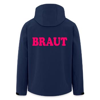 Braut - Recycelte Männer Softshell-Jacke von Stanley/Stella - Navy - Hinten - AI Model Male 185 light (185cm)