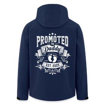 Promoted to dad set for 2025 - Men’s Recycled Softshell Jacket by Stanley/Stella - navy - Back - AI Model Male 185 light (185cm)