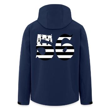 56 Britain flag - Men’s Recycled Softshell Jacket by Stanley/Stella - navy - Back - AI Model Male 185 light (185cm)