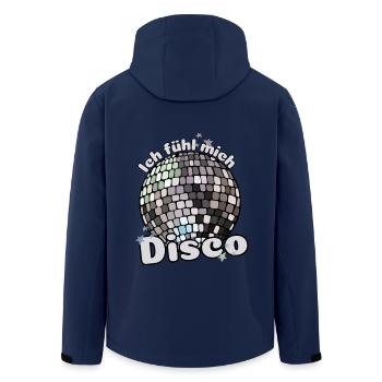 I feel disco! Discotheque Discokugel Spruch - Men’s Recycled Softshell Jacket by Stanley/Stella - navy - Back - AI Model Male 185 light (185cm)