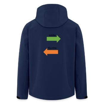 Gauche et droite - Veste softshell homme en polyester recyclé Stanley/Stella - marine - Dos - AI Model Male 185 light (185cm)