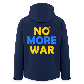 No more war - Men’s Recycled Softshell Jacket by Stanley/Stella - navy - Back - AI Model Male 185 light (185cm)