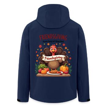 Friendsgiving Famille - Veste softshell homme en polyester recyclé Stanley/Stella - marine - Dos - AI Model Male 185 light (185cm)