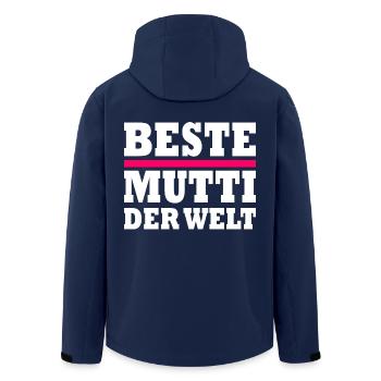 Beste mutti der welt - Recycelte Männer Softshell-Jacke von Stanley/Stella - Navy - Hinten - AI Model Male 185 light (185cm)