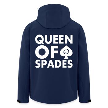 Queen of spades - Recycelte Männer Softshell-Jacke von Stanley/Stella - Navy - Hinten - AI Model Male 185 light (185cm)