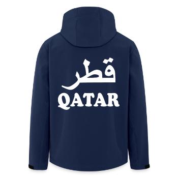 Qatar - Men’s Recycled Softshell Jacket by Stanley/Stella - navy - Back - AI Model Male 185 light (185cm)