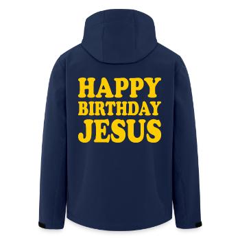 Happy birthday jesus - Veste softshell homme en polyester recyclé Stanley/Stella - marine - Dos - AI Model Male 185 light (185cm)