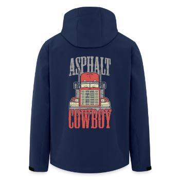 Asphalt Cowboy Truck Driver, Truck Driver, Trucker - Men’s Recycled Softshell Jacket by Stanley/Stella - navy - Back - AI Model Male 185 light (185cm)