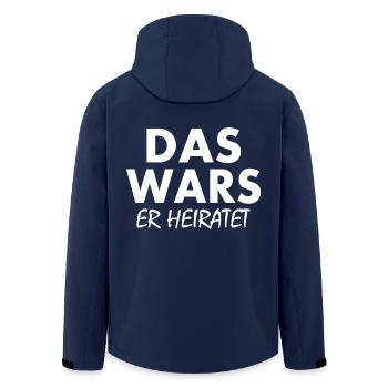 Das wars er heiratet - Recycelte Männer Softshell-Jacke von Stanley/Stella - Navy - Hinten - AI Model Male 185 light (185cm)