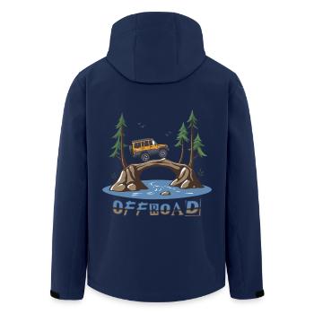 Off-road vehicles - Men’s Recycled Softshell Jacket by Stanley/Stella - navy - Back - AI Model Male 185 light (185cm)