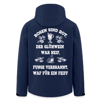 Glühwein Spruch - Recycelte Männer Softshell-Jacke von Stanley/Stella - Navy - Hinten - AI Model Male 185 light (185cm)