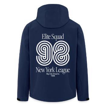 Elite Squad 98 – New York League Retro Streetwear - Recycelte Männer Softshell-Jacke von Stanley/Stella - Navy - Hinten - AI Model Male 185 light (185cm)