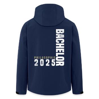 Bachelor Philosophie 2025 - Recycelte Männer Softshell-Jacke von Stanley/Stella - Navy - Hinten - AI Model Male 185 light (185cm)