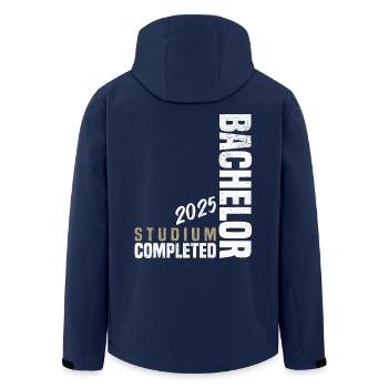 Bachelor Studium 2025 Completed - Recycelte Männer Softshell-Jacke von Stanley/Stella - Navy - Hinten - AI Model Male 185 light (185cm)