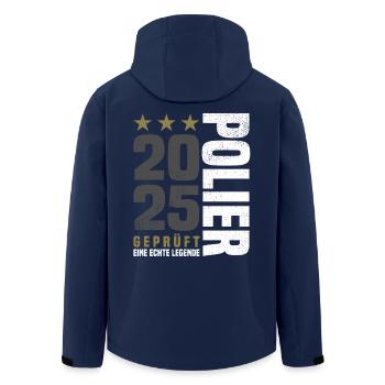 Geprüfter Polier 2025 - Recycelte Männer Softshell-Jacke von Stanley/Stella - Navy - Hinten - AI Model Male 185 light (185cm)