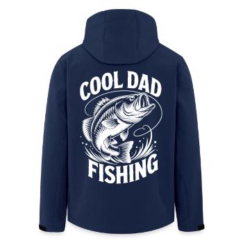Angler Barsch Motiv auf Streetwear - Recycelte Männer Softshell-Jacke von Stanley/Stella - Navy - Hinten - AI Model Male 185 light (185cm)