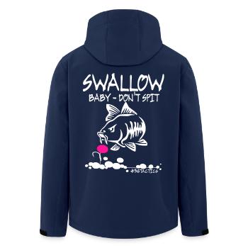 SWALLOW Baby DO NOT SPIT - CARP - FISHING - CARP - Men’s Recycled Softshell Jacket by Stanley/Stella - navy - Back - AI Model Male 185 light (185cm)