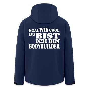 Bodybuilder - Recycelte Männer Softshell-Jacke von Stanley/Stella - Navy - Hinten - AI Model Male 185 light (185cm)