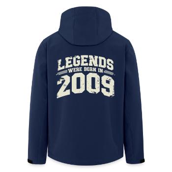 2009 Jahrgang geboren Legenden Geburtstag Geschenk - Recycelte Männer Softshell-Jacke von Stanley/Stella - Navy - Hinten - AI Model Male 185 light (185cm)