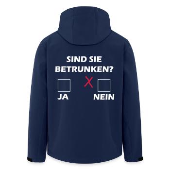 Sind Sie betrunken? - Recycelte Männer Softshell-Jacke von Stanley/Stella - Navy - Hinten - AI Model Male 185 light (185cm)
