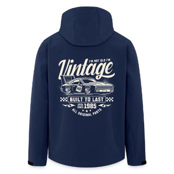 Jahrgang 1985 Geburtstag Muscle-Car Auto Geschenk - Recycelte Männer Softshell-Jacke von Stanley/Stella - Navy - Hinten - AI Model Male 185 light (185cm)