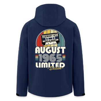 Legendary since August 1965 vintage birthday - Men’s Recycled Softshell Jacket by Stanley/Stella - navy - Back - AI Model Male 185 light (185cm)
