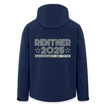Rentner 2025 Ruhestand Geschenk - Recycelte Männer Softshell-Jacke von Stanley/Stella - Navy - Hinten - AI Model Male 185 light (185cm)