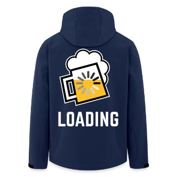 Chargement de la bière (Chargement de la bière/Négatif/\) - Veste softshell homme en polyester recyclé Stanley/Stella - marine - Dos - AI Model Male 185 light (185cm)