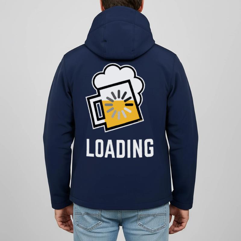 Beer Loading (Drinking In Progress / Negative / \) Men’s Recycled Softshell Jacket by Stanley/Stella