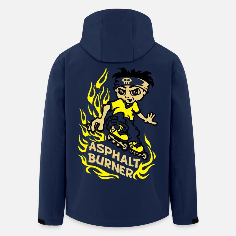 flex de brûleur d'asphalte - Veste softshell homme en polyester recyclé Stanley/Stella - marine