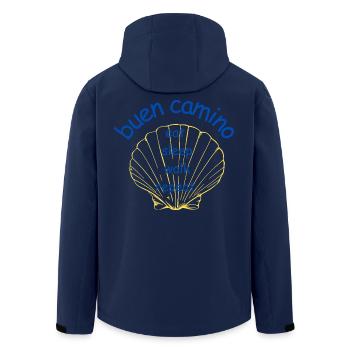 Buen Camino Shell Eat Sleep Walk - Recycelte Männer Softshell-Jacke von Stanley/Stella - Navy - Hinten - AI Model Male 185 light (185cm)