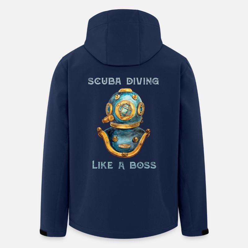 Scuba Diving Like A Boss - Men’s Recycled Softshell Jacket by Stanley/Stella - navy