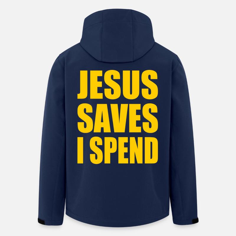 jesus saves i spend - Recycelte Männer Softshell-Jacke von Stanley/Stella - Navy