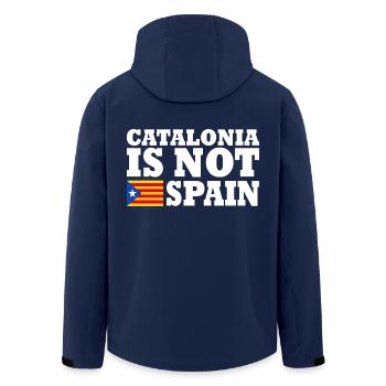 catalonia is not spain - Recycelte Männer Softshell-Jacke von Stanley/Stella - Navy - Hinten - AI Model Male 185 light (185cm)