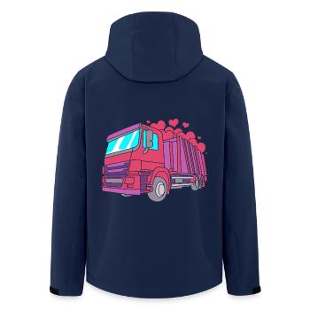 Garbage Can Garbage Truck Garbage Truck Garbage Man - Men’s Recycled Softshell Jacket by Stanley/Stella - navy - Back - AI Model Male 185 light (185cm)