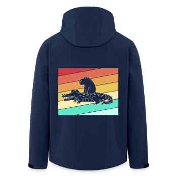 Capybara Capibara - Men’s Recycled Softshell Jacket by Stanley/Stella - navy - Back - AI Model Male 185 light (185cm)