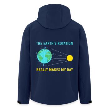 Earth Day - Men’s Recycled Softshell Jacket by Stanley/Stella - navy - Back - AI Model Male 185 light (185cm)