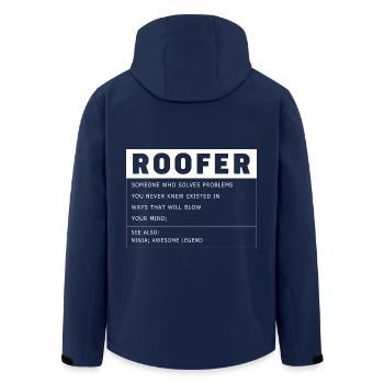 Dachdecker Handwerker Beruf Spruch - Recycelte Männer Softshell-Jacke von Stanley/Stella - Navy - Hinten - AI Model Male 185 light (185cm)