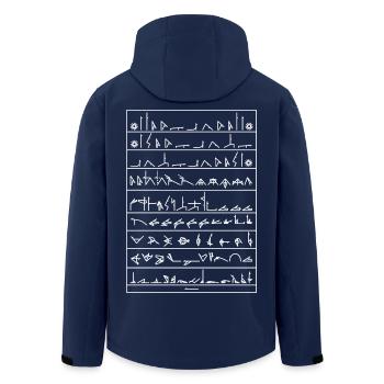 Ashtanga Yoga Cheat Shirt Primary Series - Men’s Recycled Softshell Jacket by Stanley/Stella - navy - Back - AI Model Male 185 light (185cm)