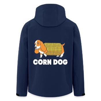 Corn Dog - Recycelte Männer Softshell-Jacke von Stanley/Stella - Navy - Hinten - AI Model Male 185 light (185cm)