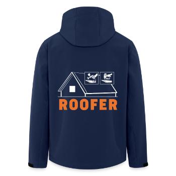 Dachdecker - Recycelte Männer Softshell-Jacke von Stanley/Stella - Navy - Hinten - AI Model Male 185 light (185cm)