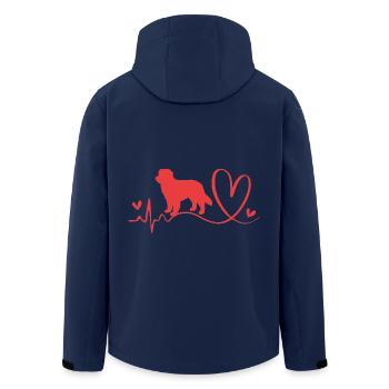 Bouvier bernois - Veste softshell homme en polyester recyclé Stanley/Stella - marine - Dos - AI Model Male 185 light (185cm)