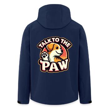 Petit Chien Patte Chien Propriétaire Maîtresse Mignon - Veste softshell homme en polyester recyclé Stanley/Stella - marine - Dos - AI Model Male 185 light (185cm)