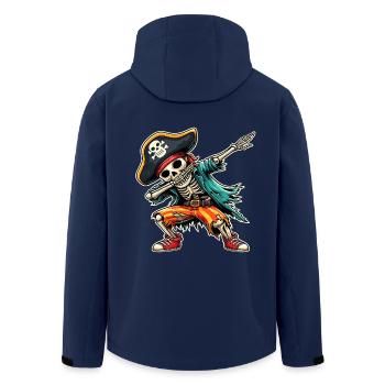 Karneval Pirat Skelett Dabbing Piratenhut Alaaf - Recycelte Männer Softshell-Jacke von Stanley/Stella - Navy - Hinten - AI Model Male 185 light (185cm)