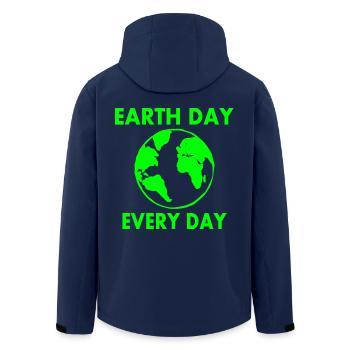 Earth day every day - Recycelte Männer Softshell-Jacke von Stanley/Stella - Navy - Hinten - AI Model Male 185 light (185cm)