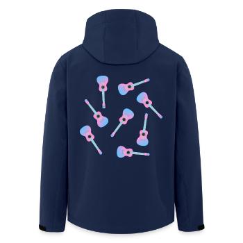 Pinke Ukulele - Recycelte Männer Softshell-Jacke von Stanley/Stella - Navy - Hinten - AI Model Male 185 light (185cm)