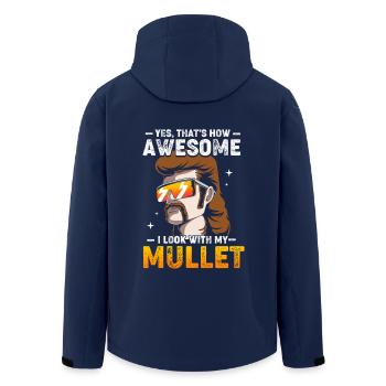 Mullet Haarschnitt Vokuhila - Recycelte Männer Softshell-Jacke von Stanley/Stella - Navy - Hinten - AI Model Male 185 light (185cm)
