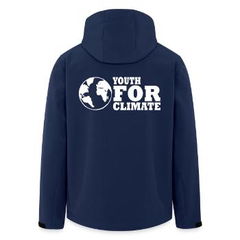 Youth for climate - Men’s Recycled Softshell Jacket by Stanley/Stella - navy - Back - AI Model Male 185 light (185cm)