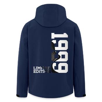 LIMITED EDITION 1999 27. GEBURTSTAG - Recycelte Männer Softshell-Jacke von Stanley/Stella - Navy - Hinten - AI Model Male 185 light (185cm)